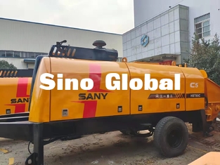 HBT6013 Sany ปั๊มคอนกรีตแบบติดตั้งบนรถพ่วง 90KW S Valve Type