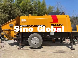 75KW ปั๊มพ่วงคอนกรีตไฟฟ้ามือสอง ซันนี่ Yellow HBT60C