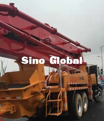 37 เมตรรถปั๊มคอนกรีตมือสอง100m³ / H 8.3mpa 12mpa ความดัน