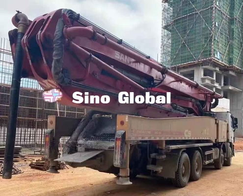 รถปั๊มคอนกรีตมือสอง Sany 56M พร้อมแชสซี Mercedes Benz รุ่นปี 2018