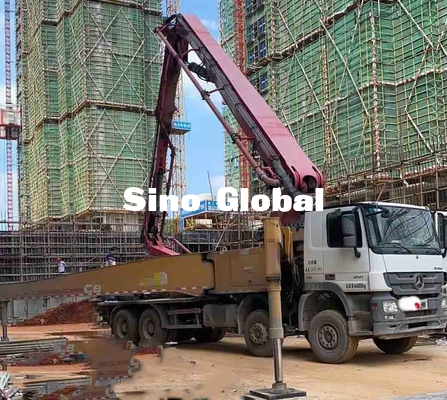 รถปั๊มคอนกรีตมือสอง Sany 56M พร้อมแชสซี Mercedes Benz รุ่นปี 2018
