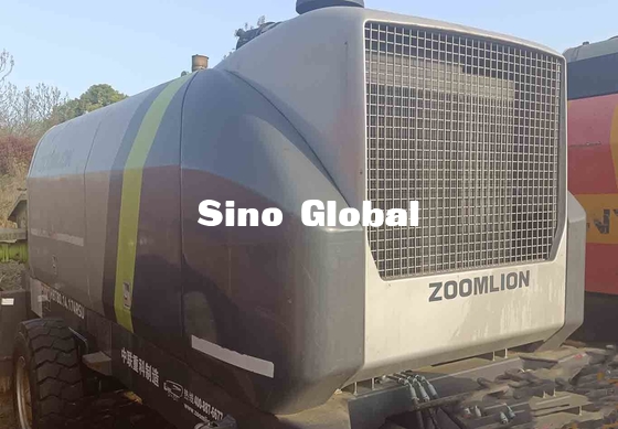ปั๊มพ่วงคอนกรีตมือสองสีเขียวดำ Zoomlion HBT80 174kw