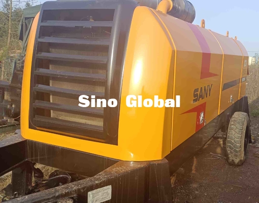 สีเหลืองมือสอง ซันนี่ รถพ่วงติดปั๊มคอนกรีต 180KW HBT8018C