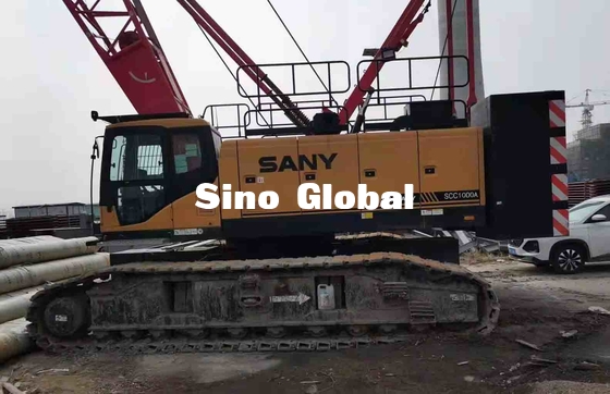 ซันนี่ SCC1000A รถเครนตีนตะขาบมือสอง 100 ตันพร้อมบูมยาว 13 ม. 64 ม.