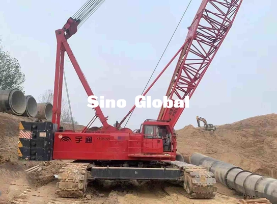 Yuตันg YTQU160 เครนตีนตะขาบ ใช้กำลังการผลิต 160 ตัน 209KW พลัง