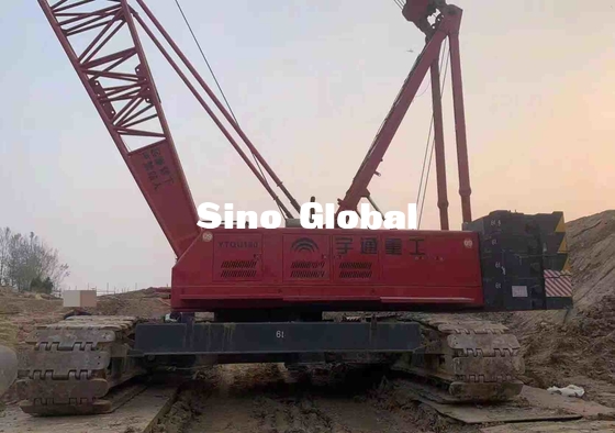 Yuตันg YTQU160 เครนตีนตะขาบ ใช้กำลังการผลิต 160 ตัน 209KW พลัง