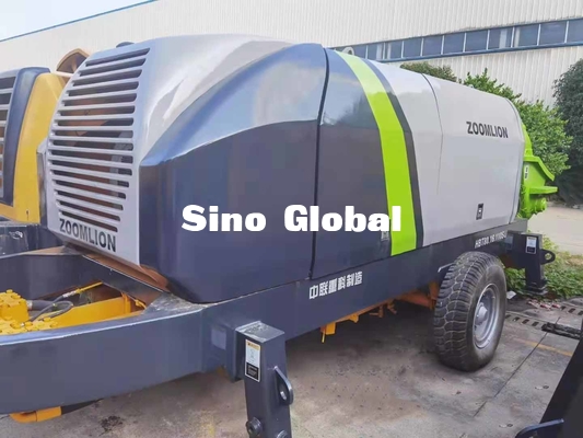 Zoomlion ปั๊มพ่วงคอนกรีตมือสอง HBT60.13 174KW สีเทาสีเขียว
