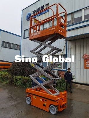 SSL-08HD แบบอย่าง Diesel พลังed Scissor Lift พร้อมใบรับรอง CE