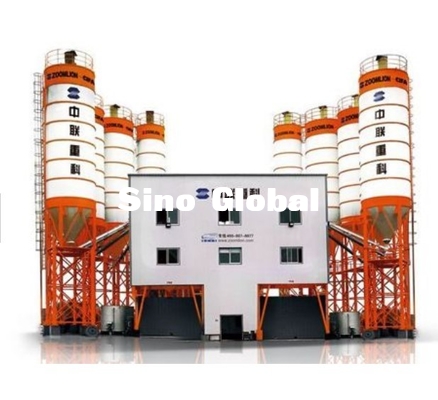 Zoomlion HZS180 โรงงานผสมคอนกรีต 205KW กำลังไฟ 180 M3/H ความจุ