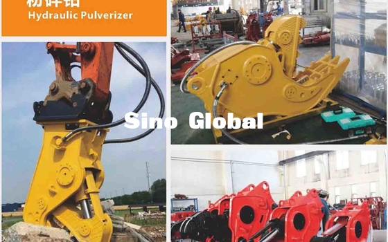 Sino Global เครื่องบดคอนกรีตไฮดรอลิกสำหรับรถขุด ซันนี่ Komatsu CAT